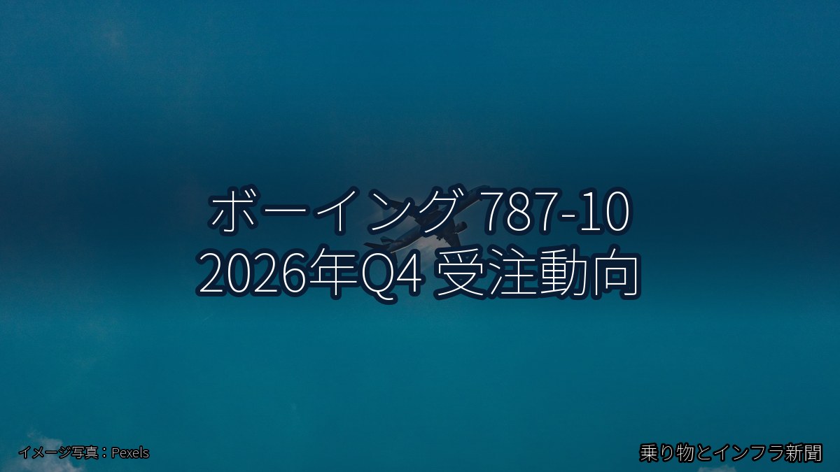 ボーイング 787-10 2026年Q4 受注動向（乗り物とインフラ新聞）