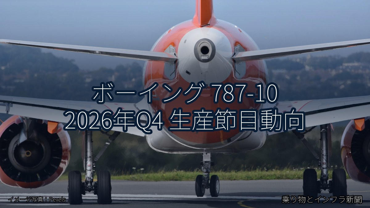 ボーイング 787-10 2026年Q4 生産節目動向（乗り物とインフラ新聞）