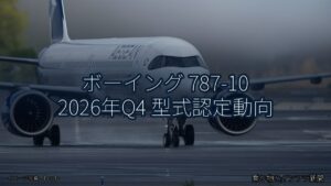 ボーイング 787-10 2026年Q4 型式認定動向（乗り物とインフラ新聞）