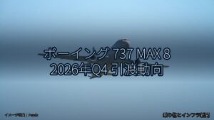 ボーイング 737 MAX 8 2026年Q4 引渡動向（乗り物とインフラ新聞）
