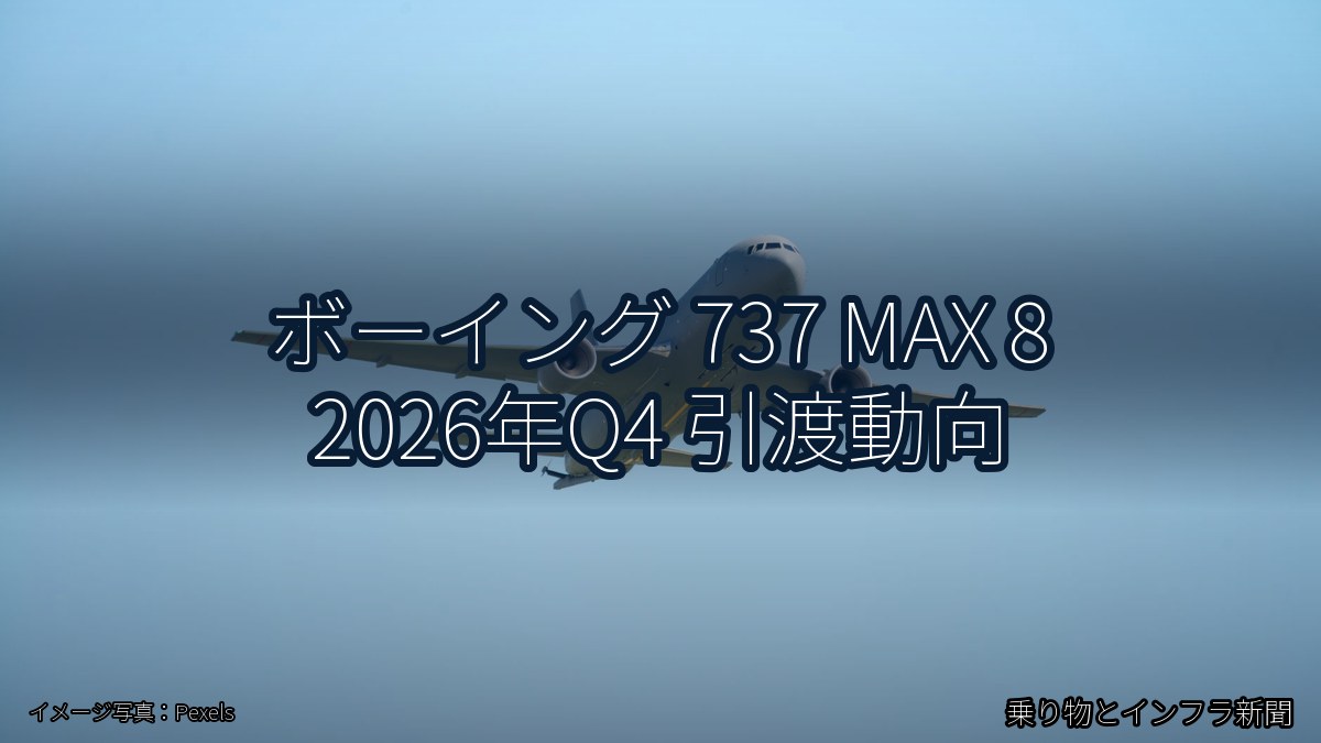 ボーイング 737 MAX 8 2026年Q4 引渡動向（乗り物とインフラ新聞）