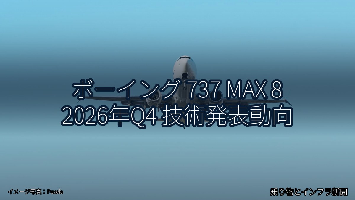 ボーイング 737 MAX 8 2026年Q4 技術発表動向（乗り物とインフラ新聞）
