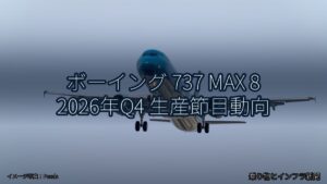 ボーイング 737 MAX 8 2026年Q4 生産節目動向（乗り物とインフラ新聞）