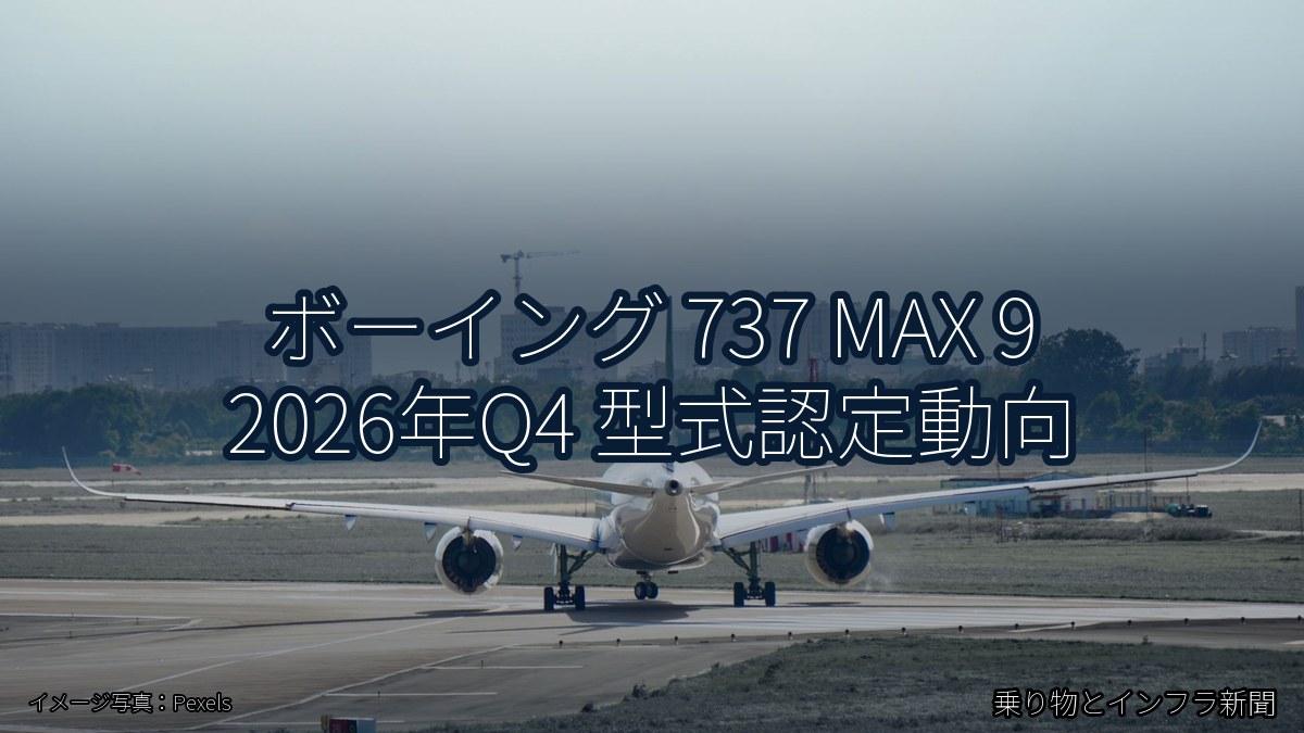 ボーイング 737 MAX 9 2026年Q4 型式認定動向（乗り物とインフラ新聞）
