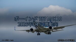 ボーイング 737 MAX 10 2026年Q4 引渡動向（乗り物とインフラ新聞）