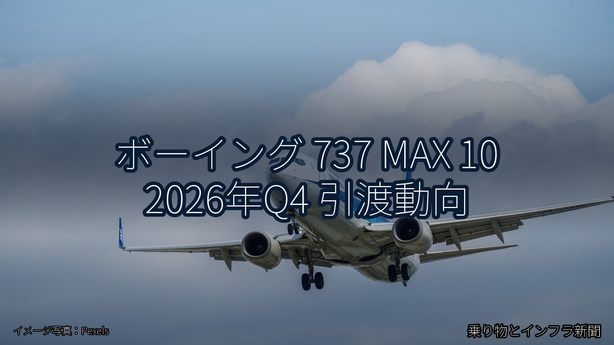 ボーイング 737 MAX 10 2026年Q4 引渡動向（乗り物とインフラ新聞）