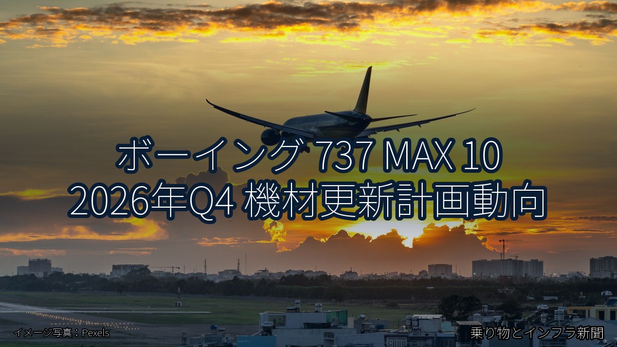ボーイング 737 MAX 10 2026年Q4 機材更新計画動向（乗り物とインフラ新聞）