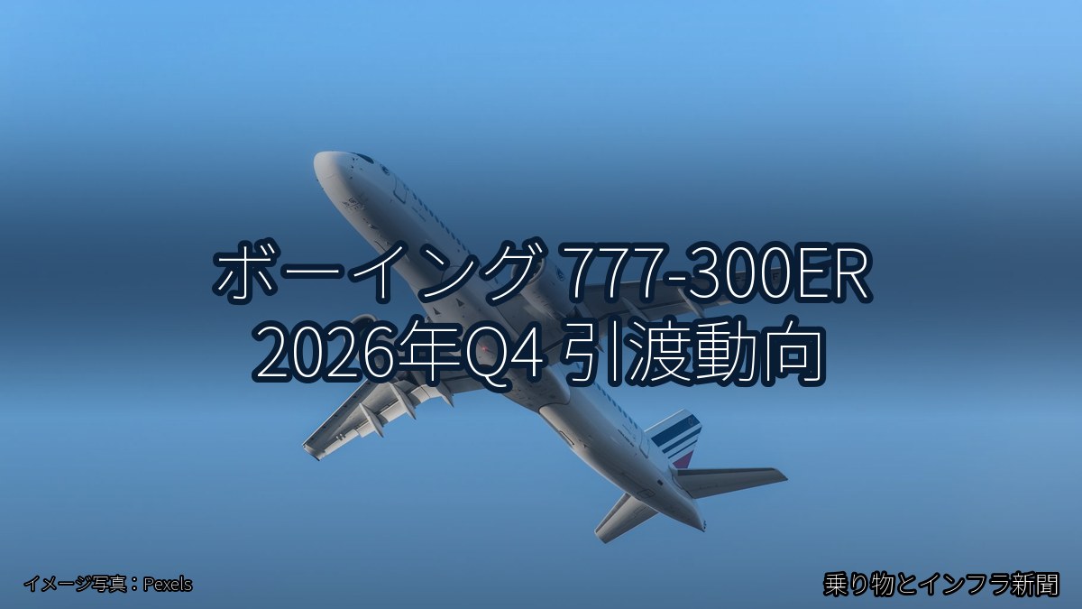 ボーイング 777-300ER 2026年Q4 引渡動向（乗り物とインフラ新聞）