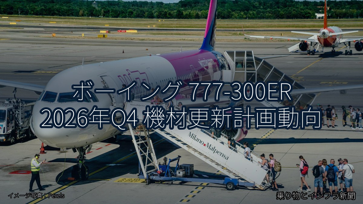 ボーイング 777-300ER 2026年Q4 機材更新計画動向(乗り物とインフラ新聞)