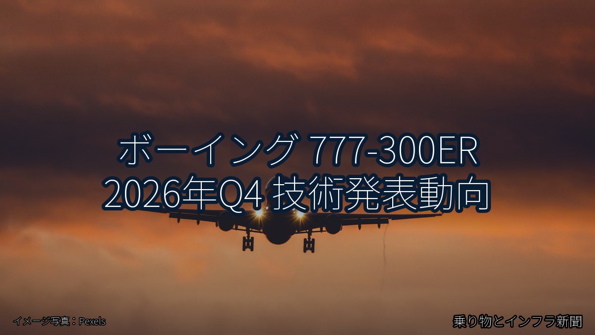 ボーイング 777-300ER 2026年Q4 技術発表動向（乗り物とインフラ新聞）