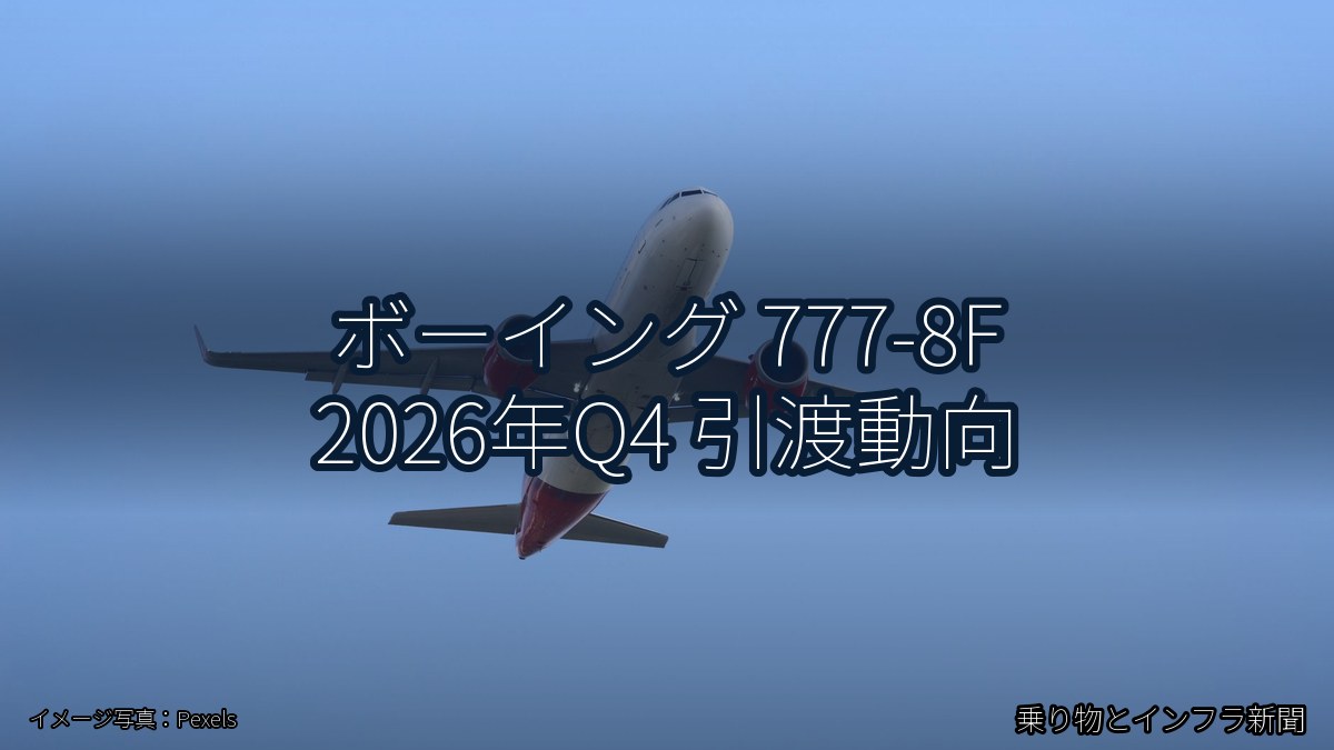 ボーイング 777-8F 2026年Q4 引渡動向（乗り物とインフラ新聞）