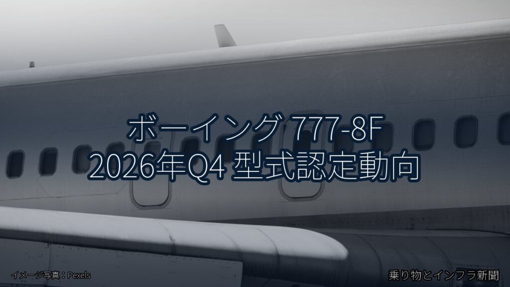 ボーイング 777-8F 2026年Q4 型式認定動向（乗り物とインフラ新聞）