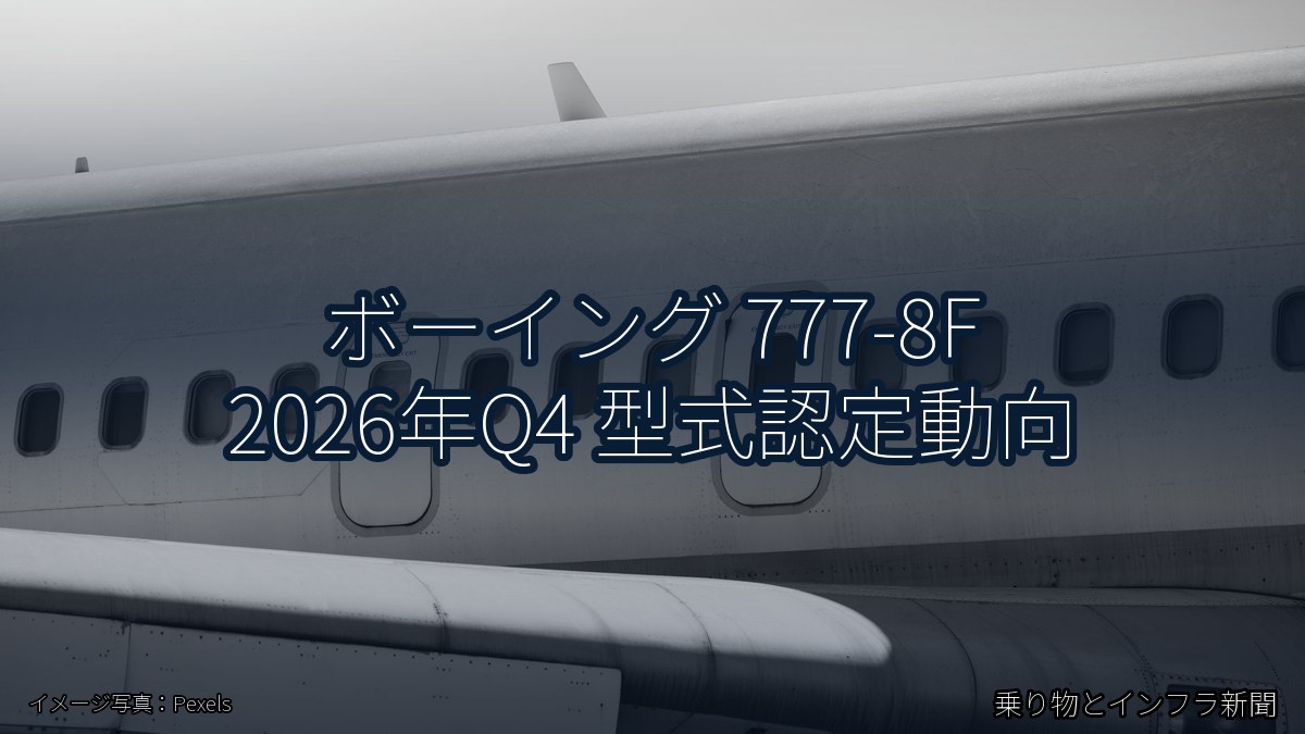 ボーイング 777-8F 2026年Q4 型式認定動向(乗り物とインフラ新聞)