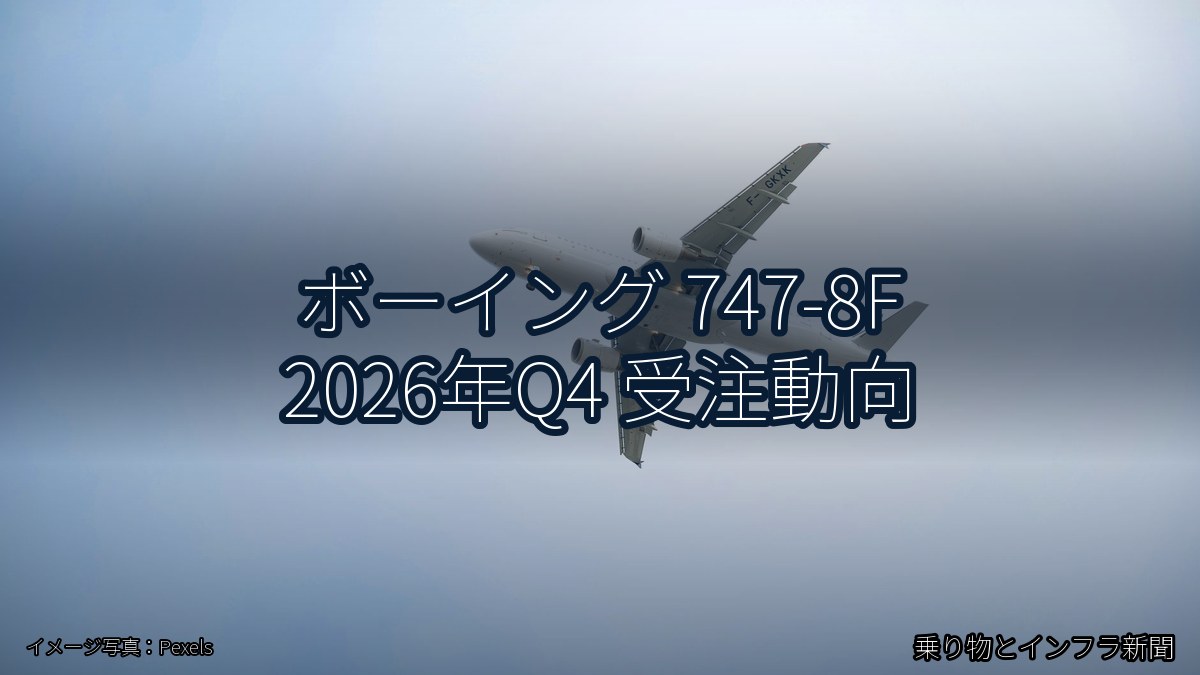 ボーイング 747-8F 2026年Q4 受注動向（乗り物とインフラ新聞）