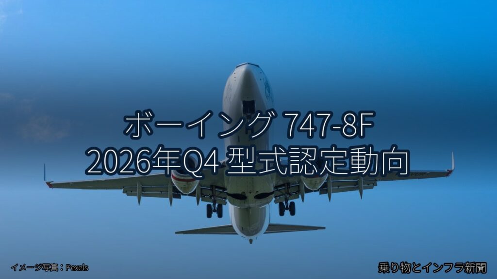 ボーイング 747-8F 2026年Q4 型式認定動向（乗り物とインフラ新聞）
