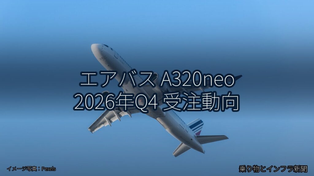 エアバス A320neo 2026年Q4 受注動向（乗り物とインフラ新聞）