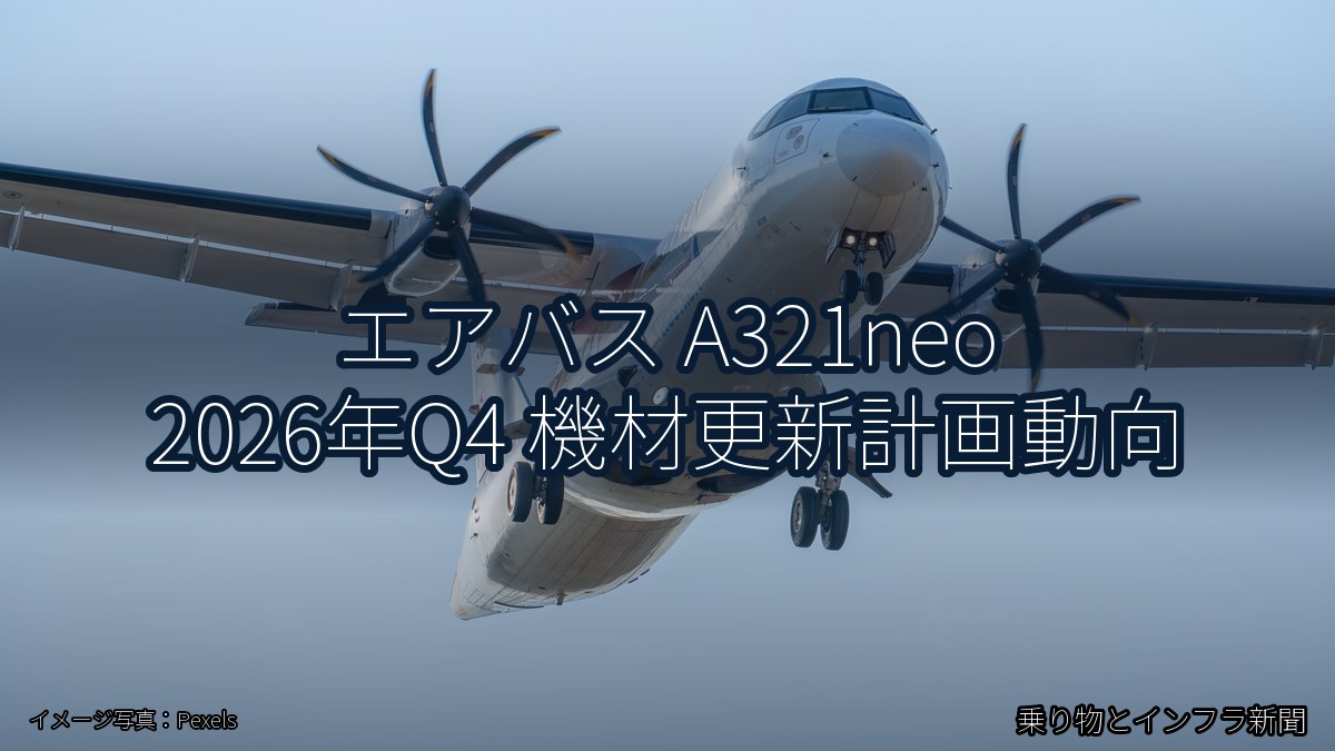 エアバス A321neo 2026年Q4 機材更新計画動向（乗り物とインフラ新聞）