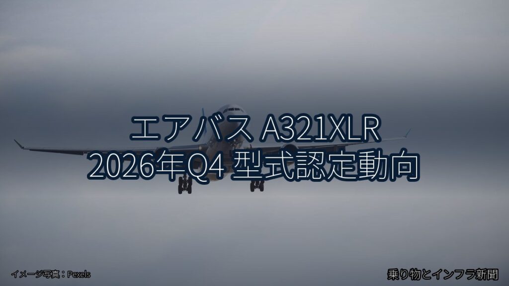 エアバス A321XLR 2026年Q4 型式認定動向（乗り物とインフラ新聞）