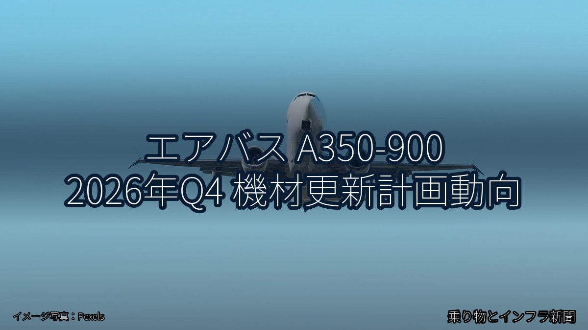 エアバス A350-900 2026年Q4 機材更新計画動向（乗り物とインフラ新聞）