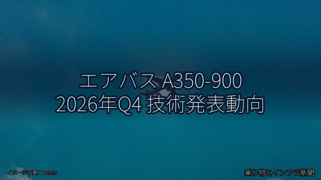エアバス A350-900 2026年Q4 技術発表動向（乗り物とインフラ新聞）