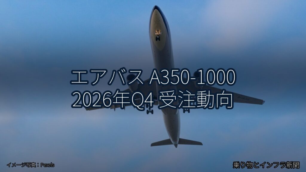 エアバス A350-1000 2026年Q4 受注動向（乗り物とインフラ新聞）