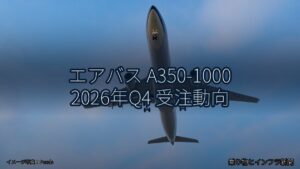 エアバス A350-1000 2026年Q4 受注動向（乗り物とインフラ新聞）