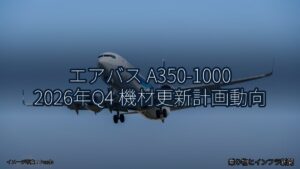 エアバス A350-1000 2026年Q4 機材更新計画動向（乗り物とインフラ新聞）