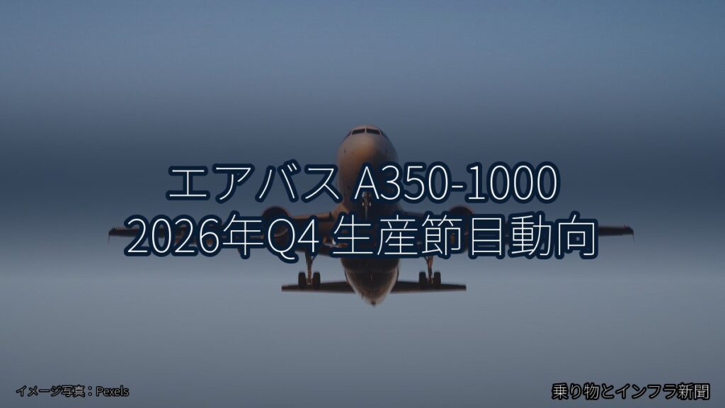 エアバス A350-1000 2026年Q4 生産節目動向（乗り物とインフラ新聞）