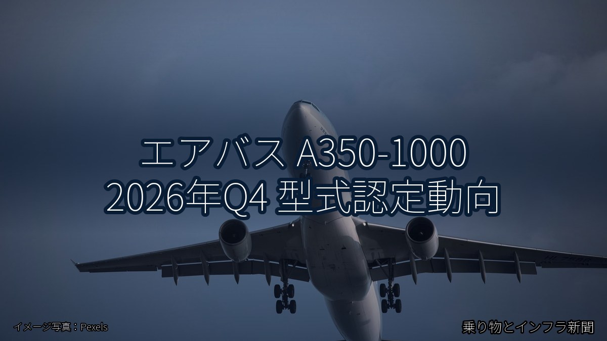 エアバス A350-1000 2026年Q4 型式認定動向（乗り物とインフラ新聞）