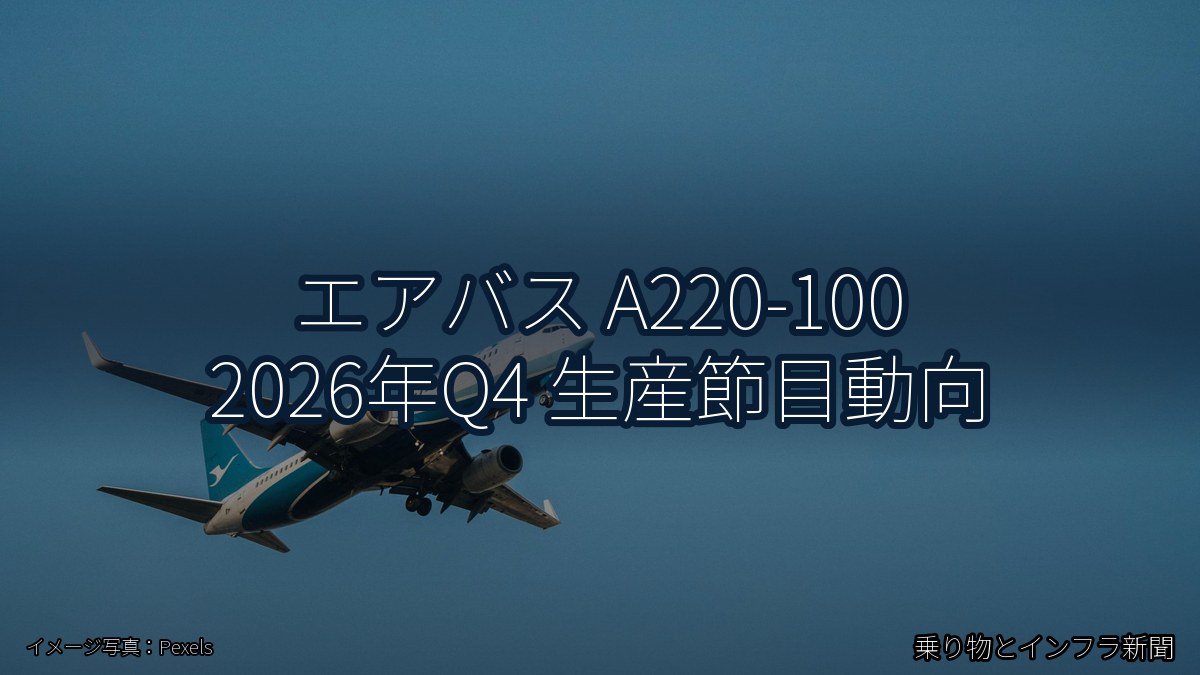 エアバス A220-100 2026年Q4 生産節目動向（乗り物とインフラ新聞）