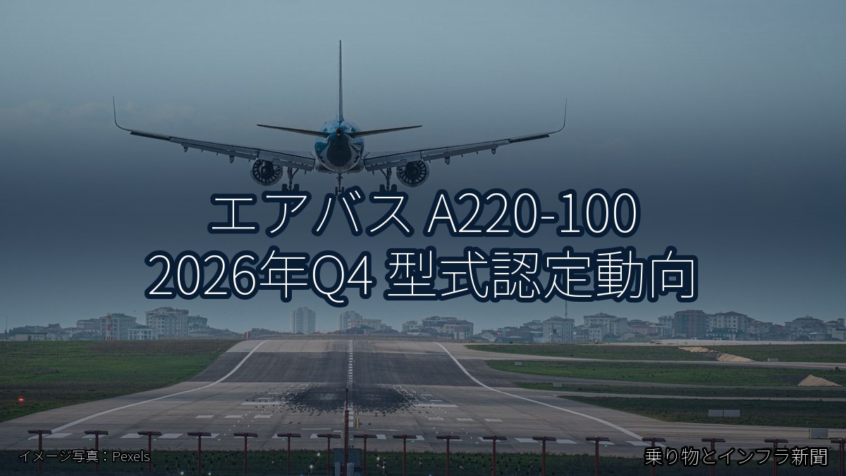 エアバス A220-100 2026年Q4 型式認定動向（乗り物とインフラ新聞）