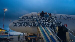エアバス A220-300 2026年Q4 型式認定動向（乗り物とインフラ新聞）