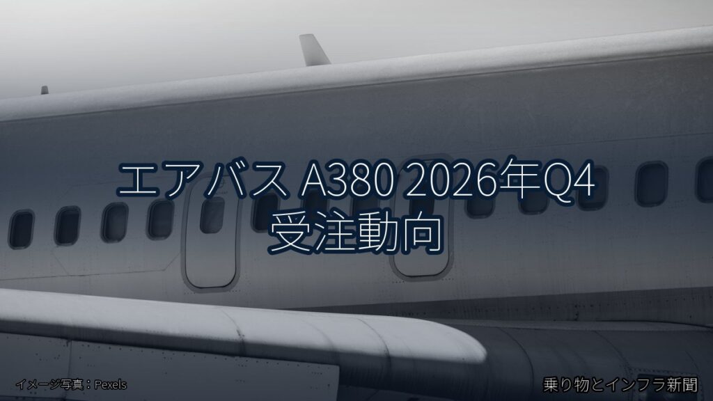 エアバス A380 2026年Q4 受注動向（乗り物とインフラ新聞）
