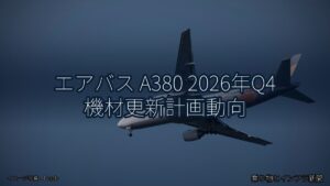 エアバス A380 2026年Q4 機材更新計画動向（乗り物とインフラ新聞）