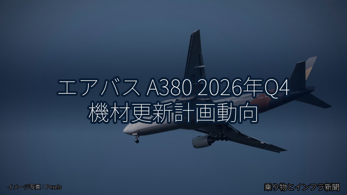 エアバス A380 2026年Q4 機材更新計画動向（乗り物とインフラ新聞）