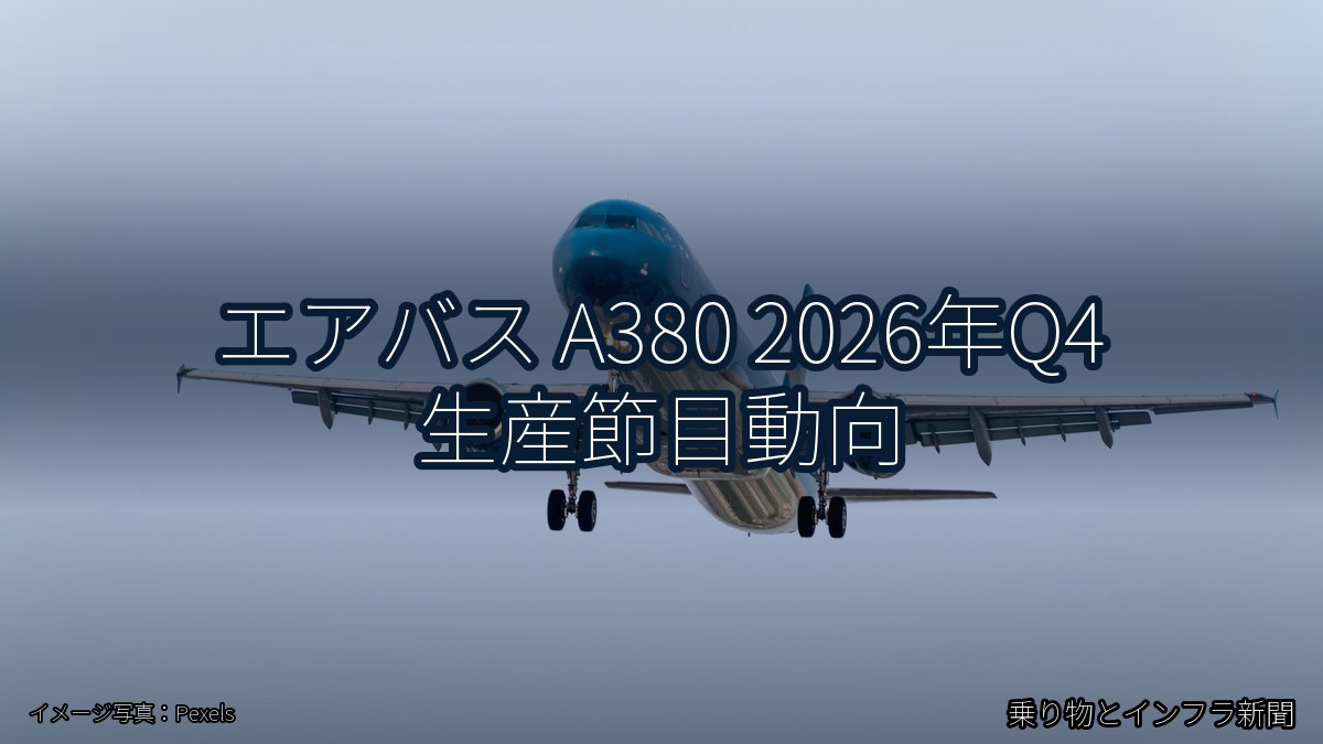 エアバス A380 2026年Q4 生産節目動向（乗り物とインフラ新聞）