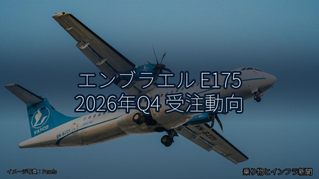 エンブラエル E175 2026年Q4 受注動向（乗り物とインフラ新聞）
