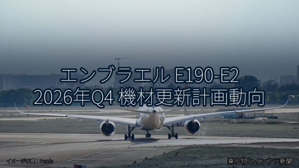 エンブラエル E190-E2 2026年Q4 機材更新計画動向（乗り物とインフラ新聞）