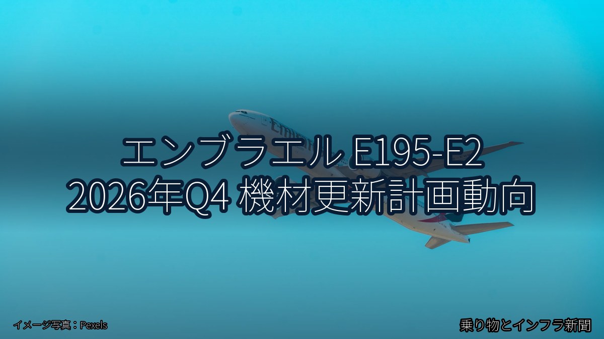 エンブラエル E195-E2 2026年Q4 機材更新計画動向（乗り物とインフラ新聞）