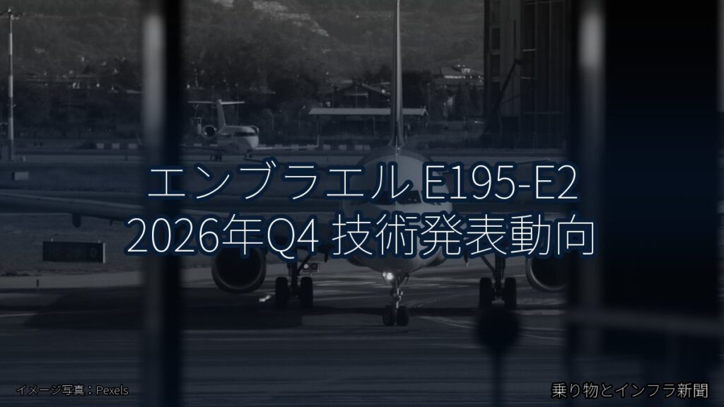 エンブラエル E195-E2 2026年Q4 技術発表動向（乗り物とインフラ新聞）