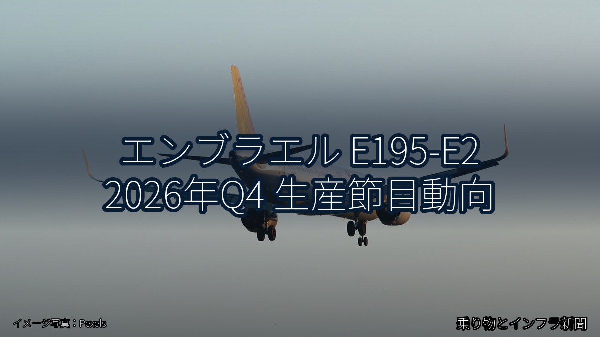エンブラエル E195-E2 2026年Q4 生産節目動向（乗り物とインフラ新聞）
