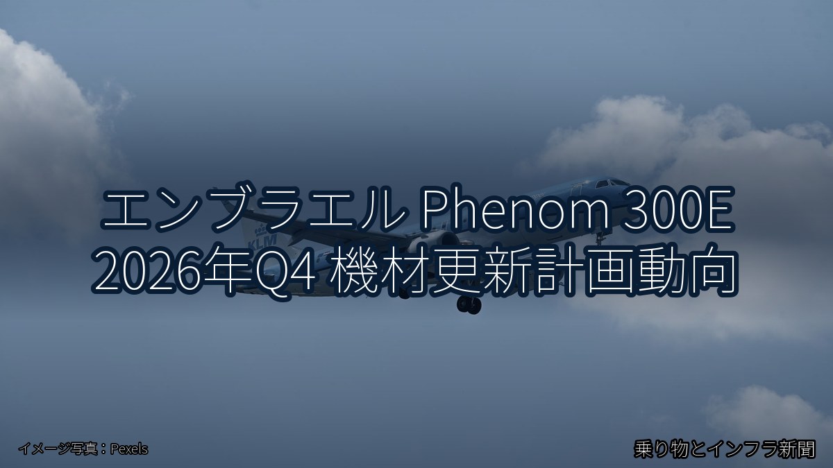 エンブラエル Phenom 300E 2026年Q4 機材更新計画動向(乗り物とインフラ新聞)
