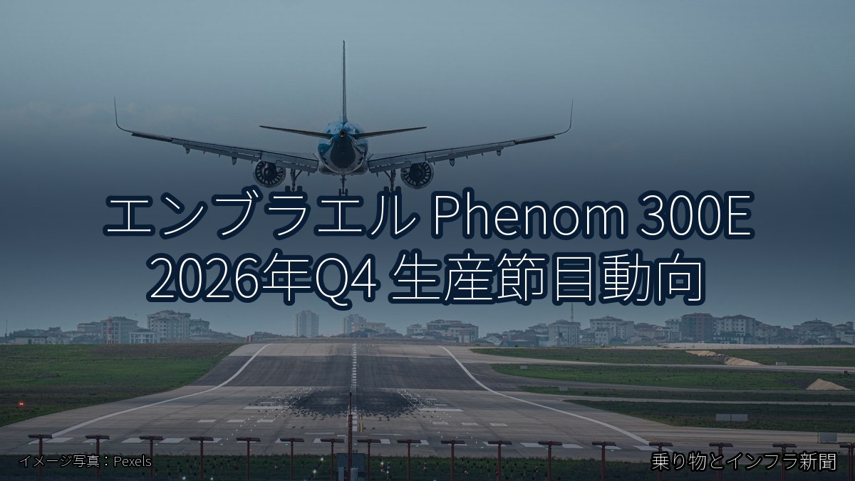 エンブラエル Phenom 300E 2026年Q4 生産節目動向（乗り物とインフラ新聞）