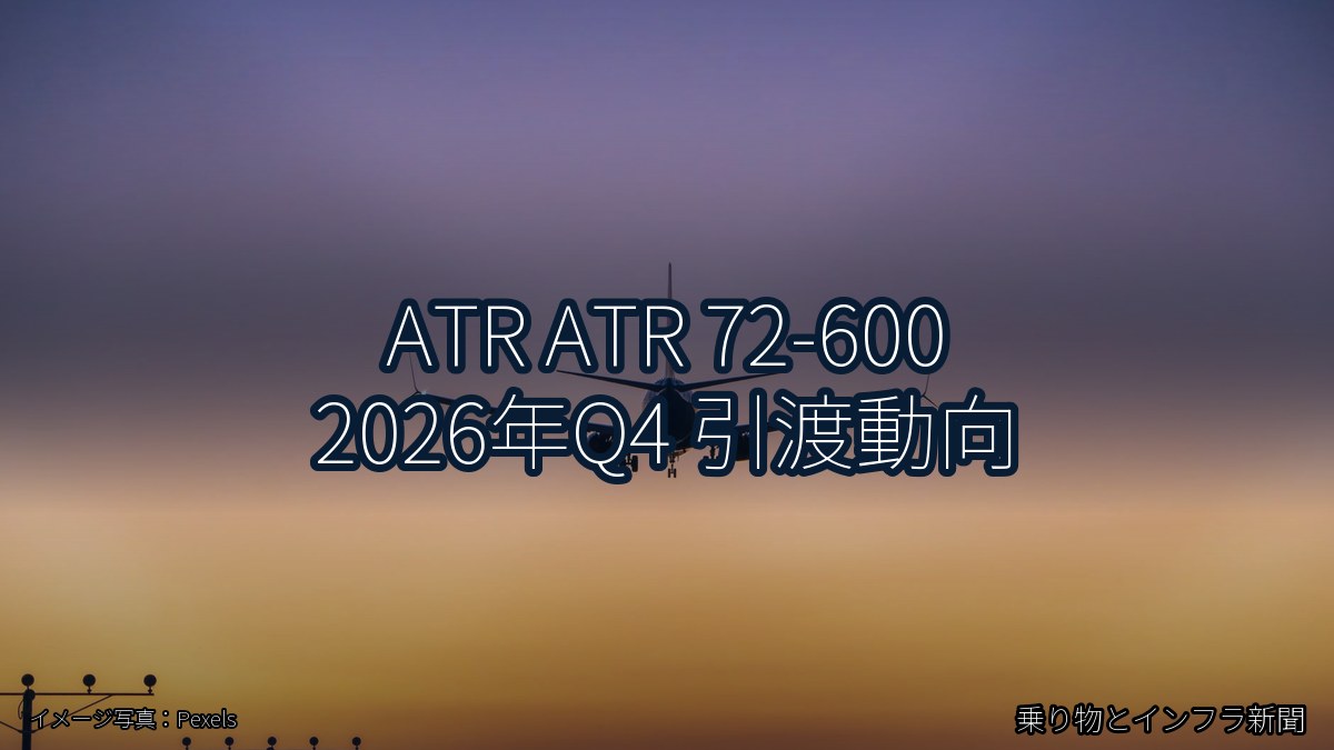 ATR ATR 72-600 2026年Q4 引渡動向（乗り物とインフラ新聞）