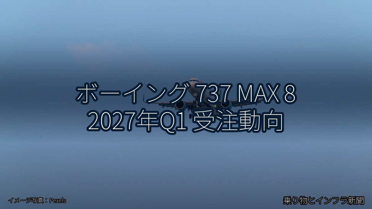 ボーイング 737 MAX 8 2027年Q1 受注動向(乗り物とインフラ新聞)