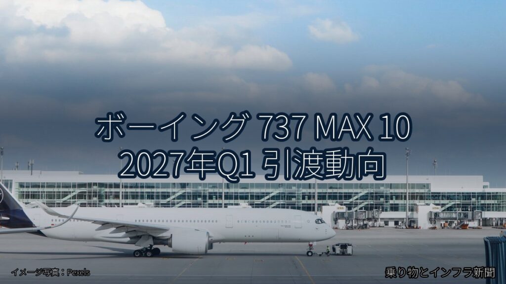 ボーイング 737 MAX 10 2027年Q1 引渡動向（乗り物とインフラ新聞）