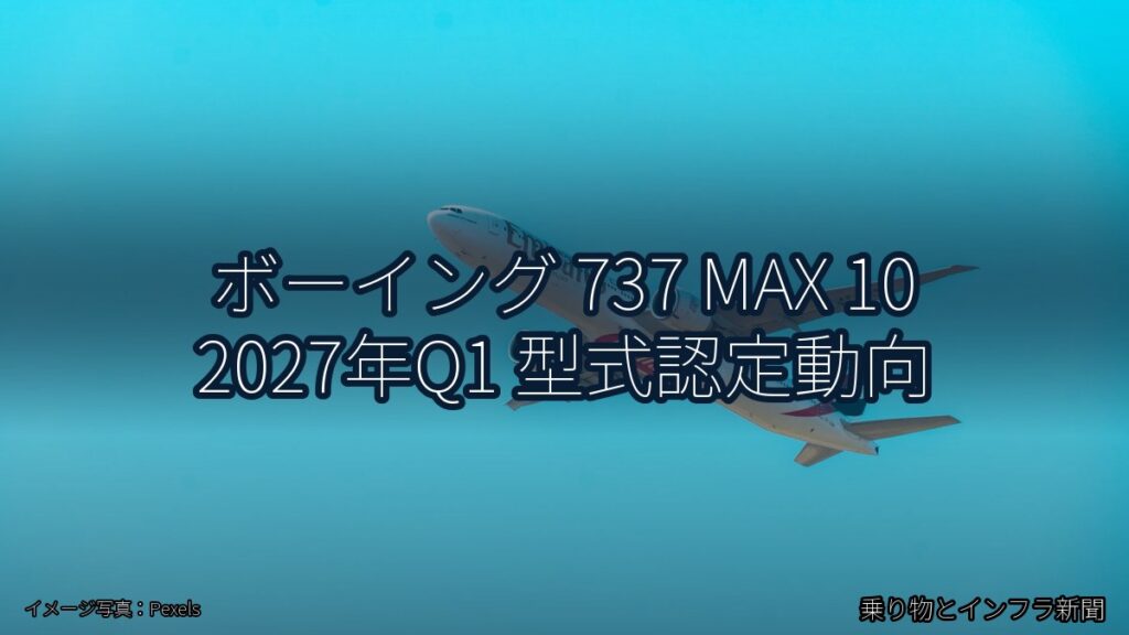 ボーイング 737 MAX 10 2027年Q1 型式認定動向（乗り物とインフラ新聞）