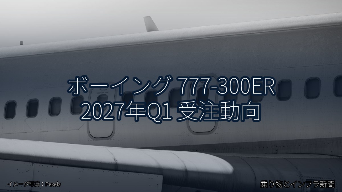 ボーイング 777-300ER 2027年Q1 受注動向（乗り物とインフラ新聞）