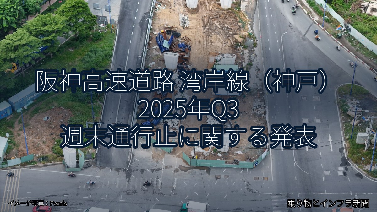 阪神高速道路 湾岸線（神戸） 2025年Q3 週末通行止に関する発表（乗り物とインフラ新聞）