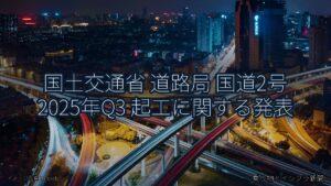 国土交通省 道路局 国道2号 2025年Q3 起工に関する発表（乗り物とインフラ新聞）